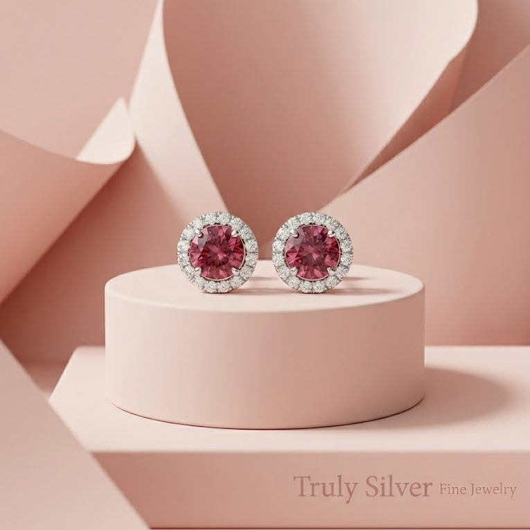 Centre Ruby Studs