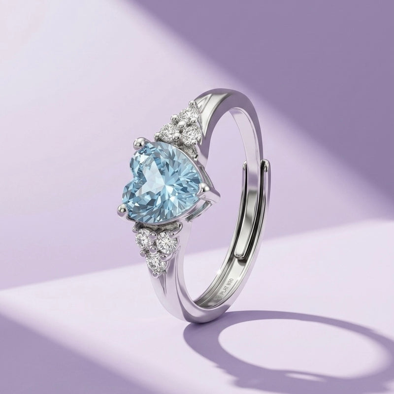 Blue Heart Ring